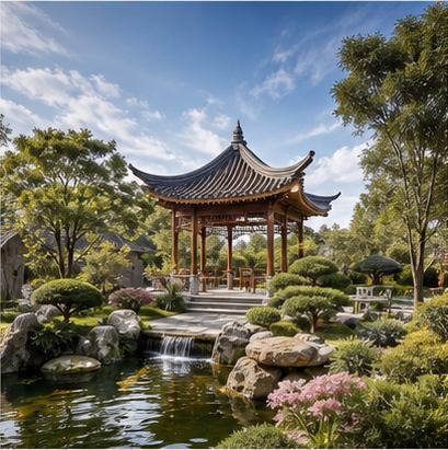 Landscaped memorial garden